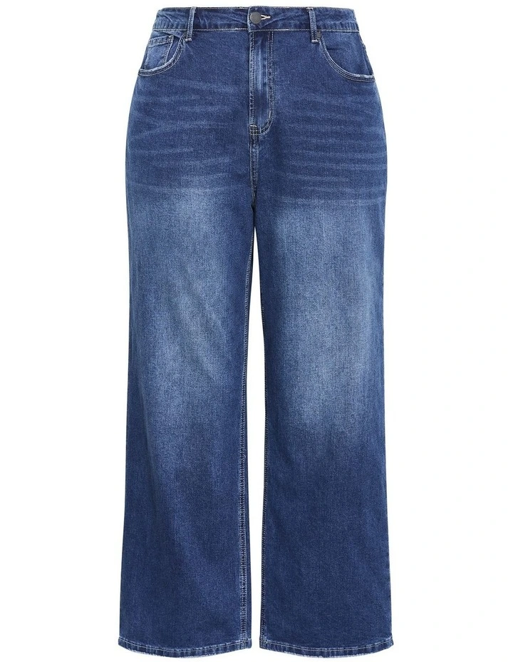 Harley Fit Lora Wide Leg Jean in Mid Wash image 3