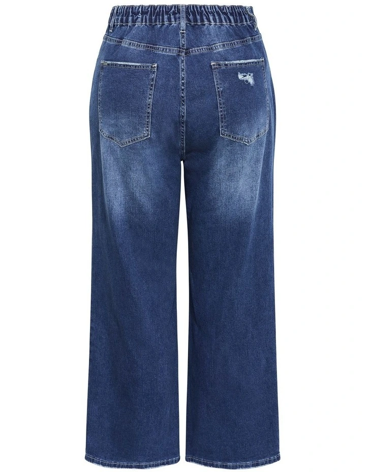 Harley Fit Lora Wide Leg Jean in Mid Wash image 4