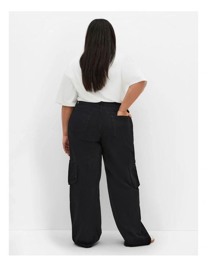 Clarence Cargo Denim Pant in Black image 2