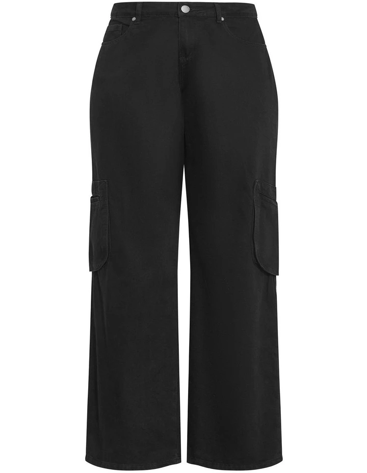 Clarence Cargo Denim Pant in Black image 3