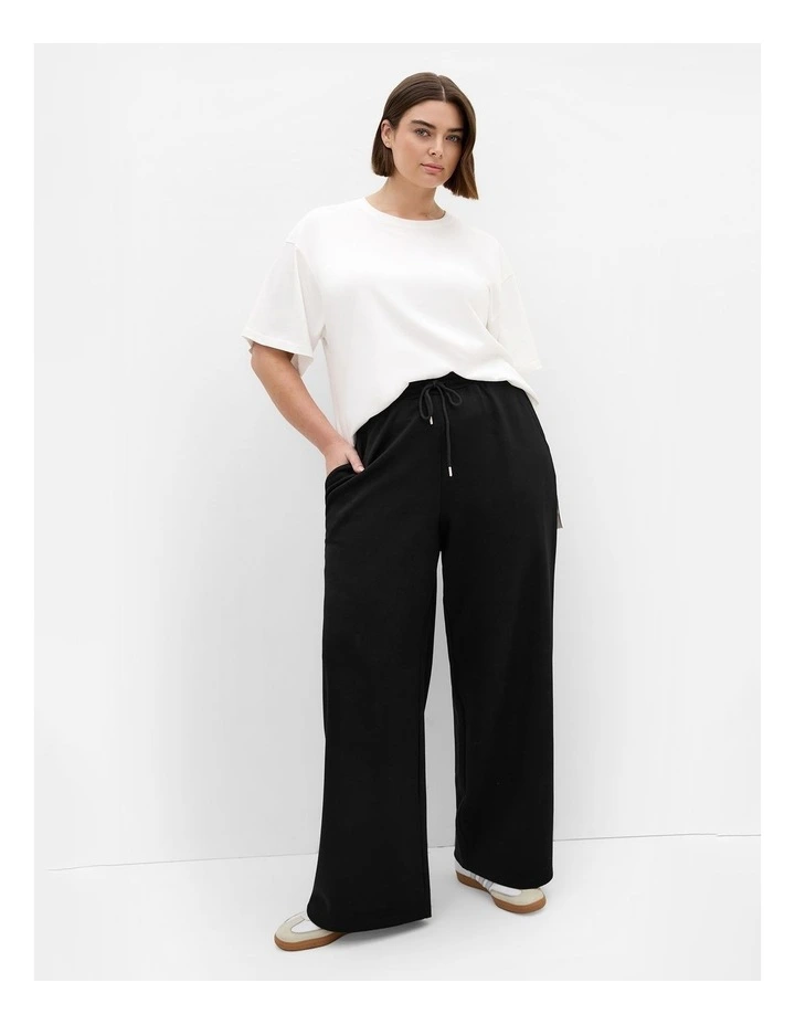 Mae Wide Leg Jogger in Black image 1