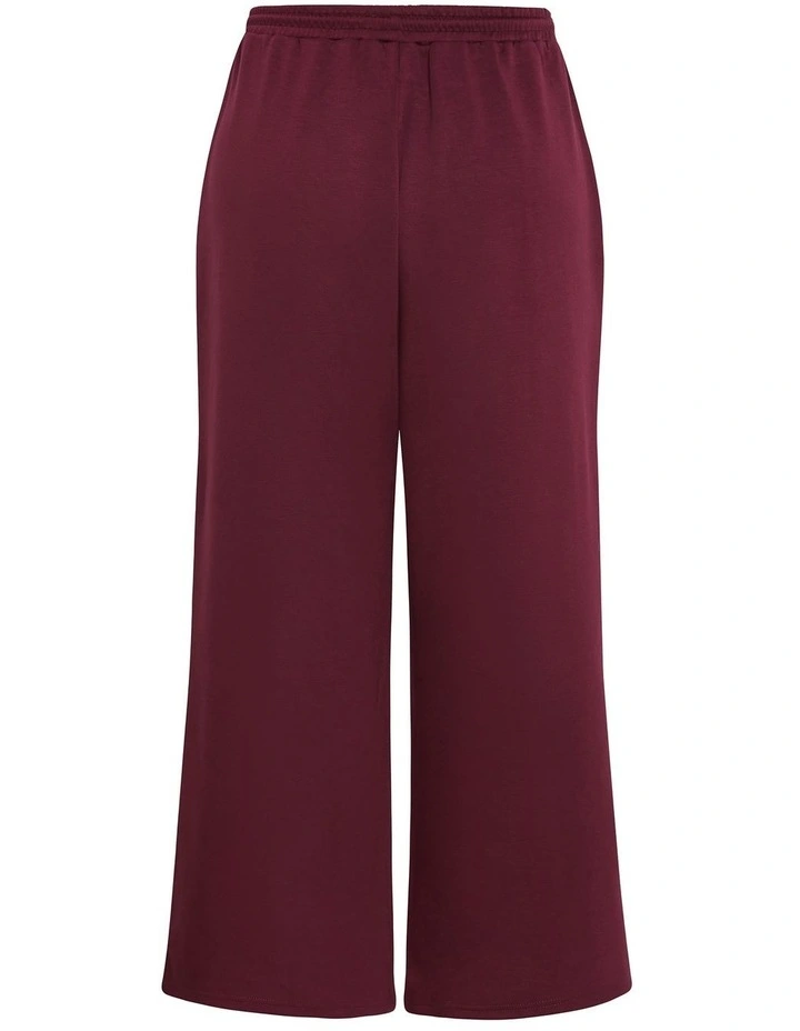 Mae Wide Leg Jogger in Dark Cherry image 4