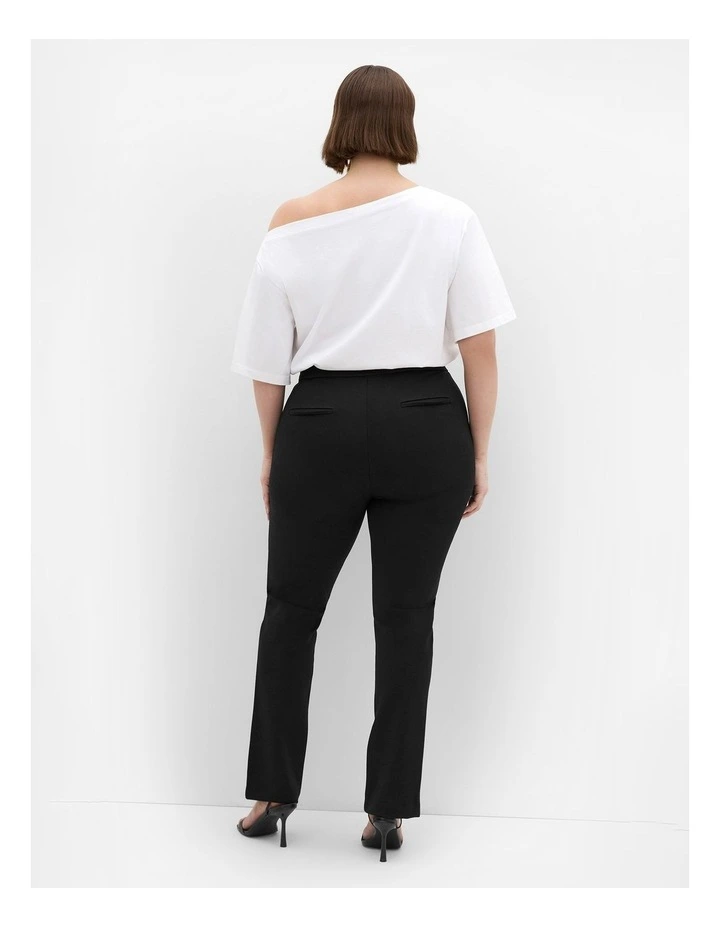 Wynter Tapered Ponte Pant in Black image 2