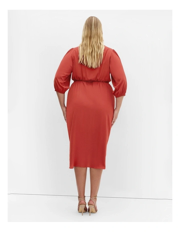 Opulent Elbow Sleeve Dress in Cinnamon image 2