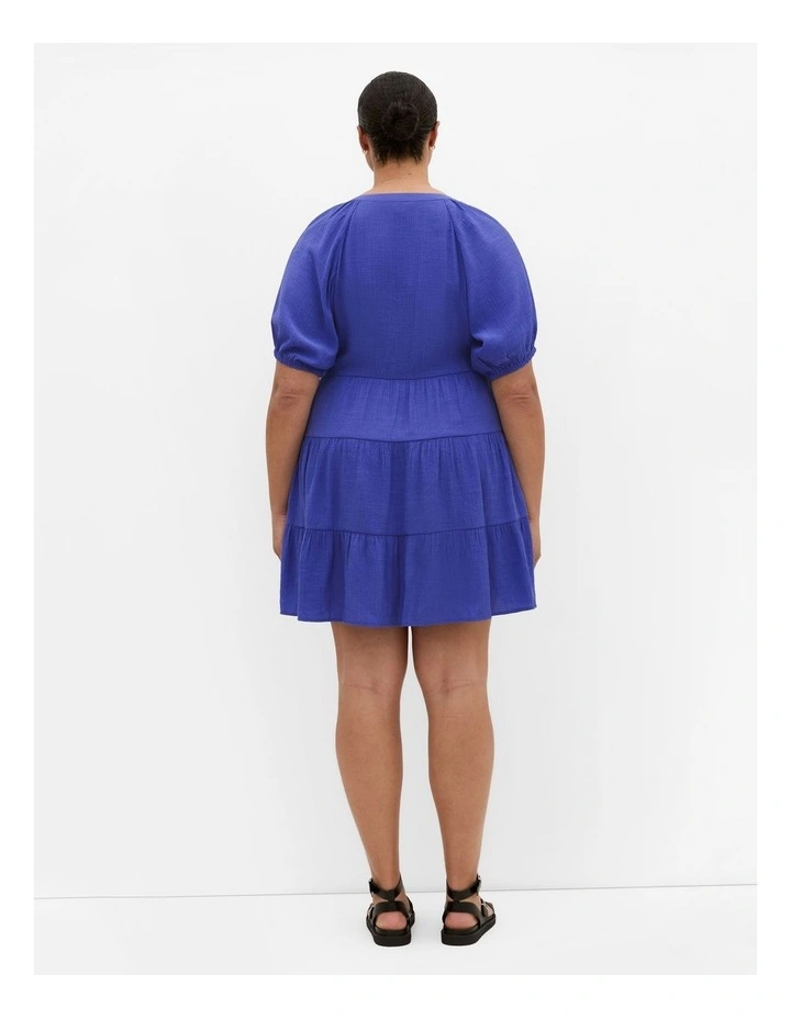 Kara Tiered Mini Dress in Marine image 2