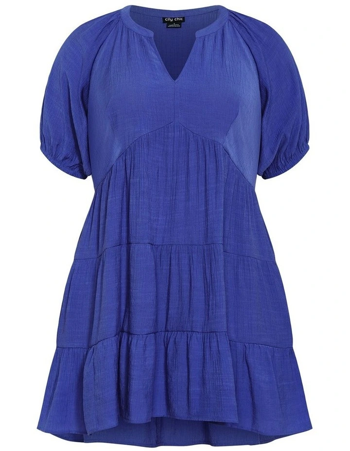 Kara Tiered Mini Dress in Marine image 3
