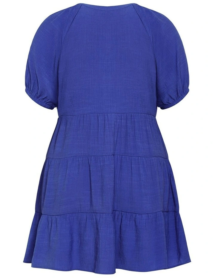 Kara Tiered Mini Dress in Marine image 4