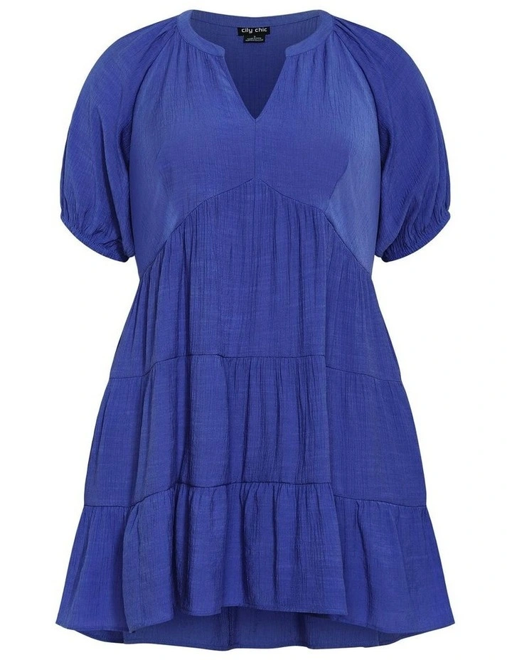 Kara Tiered Mini Dress in Marine image 5