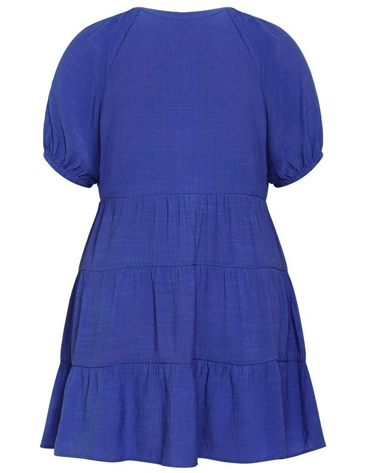 Kara Tiered Mini Dress in Marine image 6