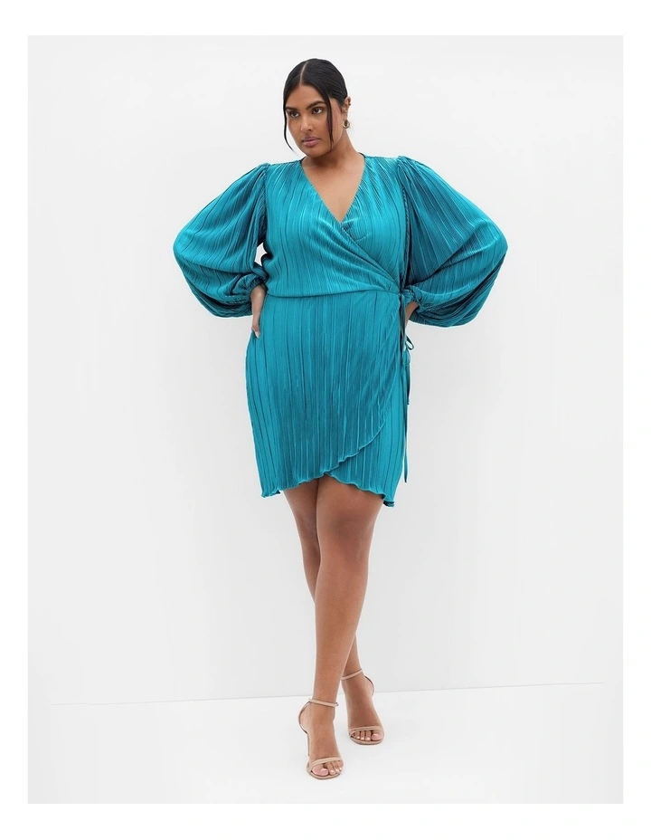 Kira Wrap Dress in Jade image 1