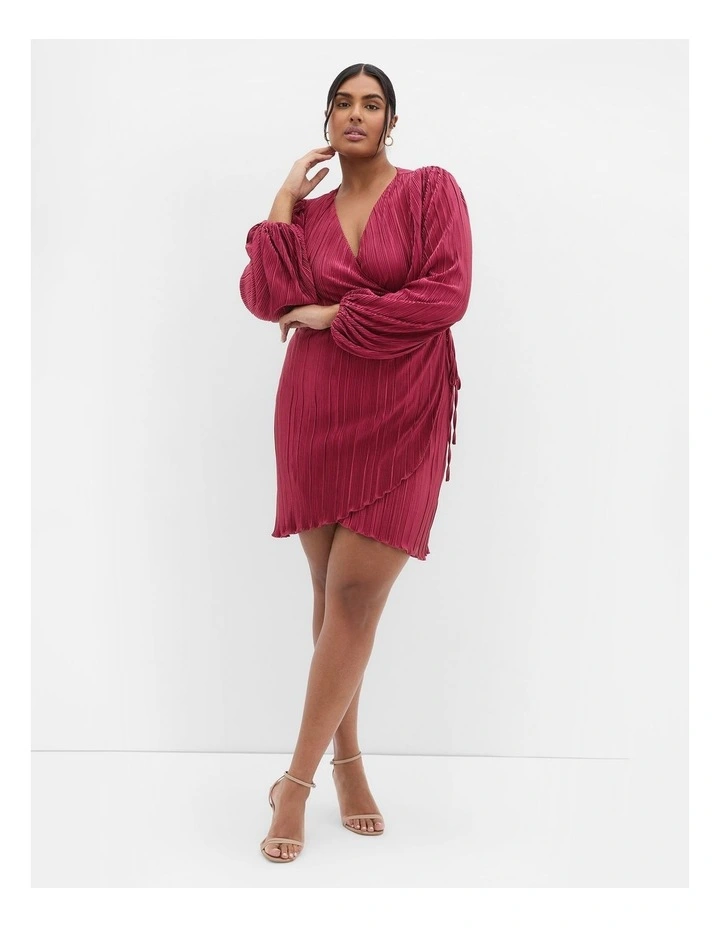 Kira Wrap Dress in Plum image 1