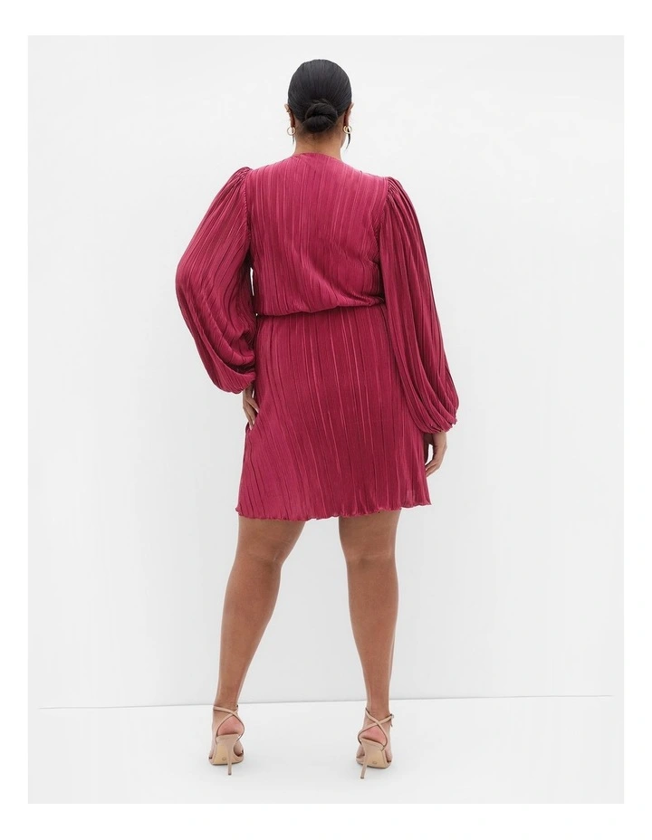 Kira Wrap Dress in Plum image 2