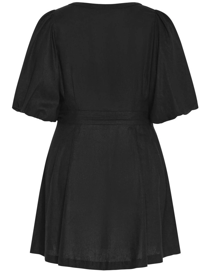 Lori Linen Dress in Black image 5