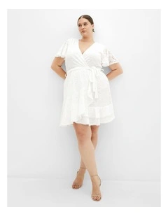 Sweet Lace Mini Dress in Ivory
