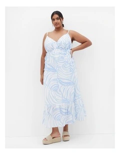 Ari Print Maxi Dress in Blue