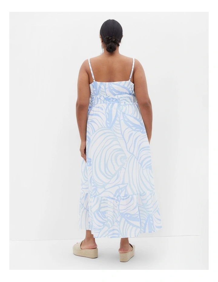 Ari Print Maxi Dress in Blue image 2