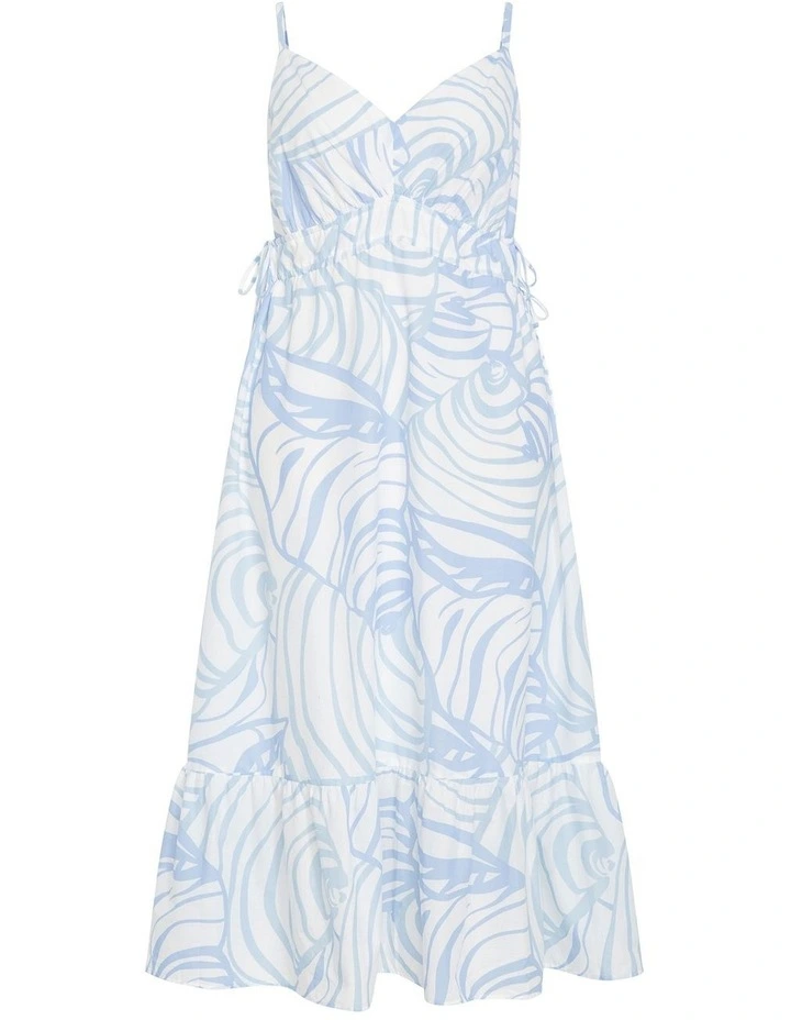 Ari Print Maxi Dress in Blue image 3
