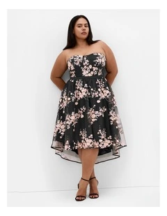 Ambrosia Strapless Tulle Dress in Black