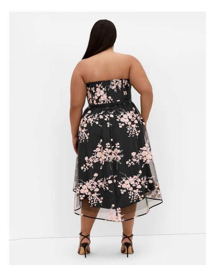 Ambrosia Strapless Tulle Dress in Black image 2