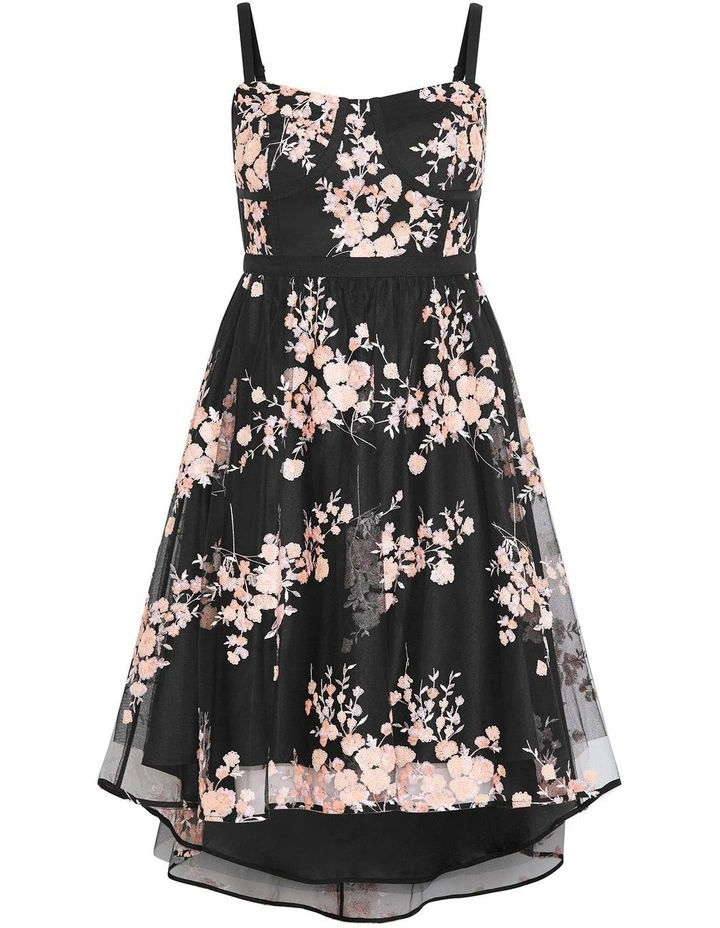 Ambrosia Strapless Tulle Dress in Black image 3