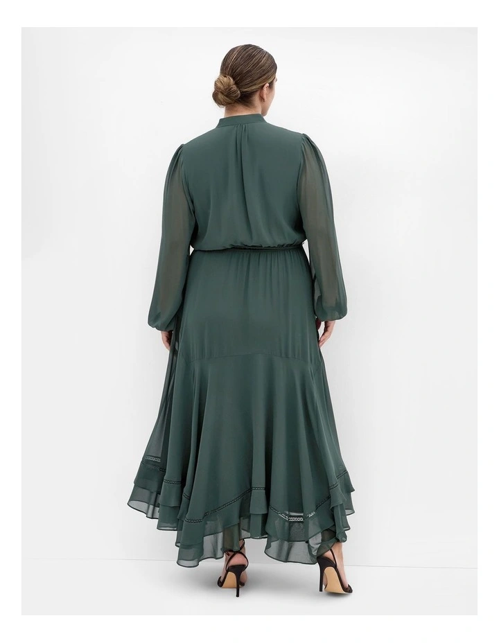 Yasmine Ruffle Maxi Dress in Fern image 2