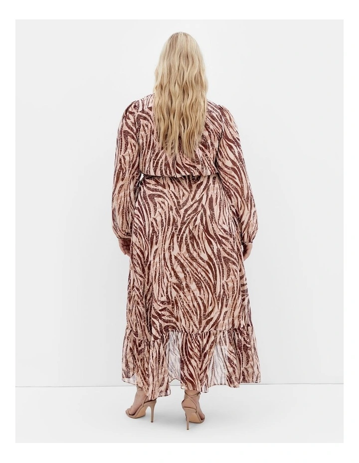Instinct Maxi Wrap Dress in Print image 2