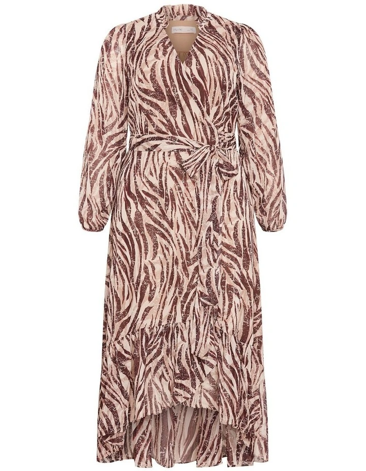 Instinct Maxi Wrap Dress in Print image 3