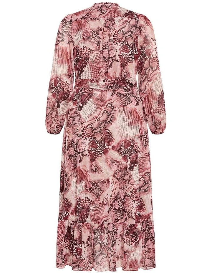 Instinct Snake Print Maxi Dress in Cherry image 4