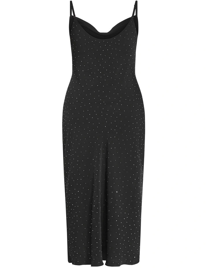 Sadie Bling Cowl Neck Dress in Black image 4