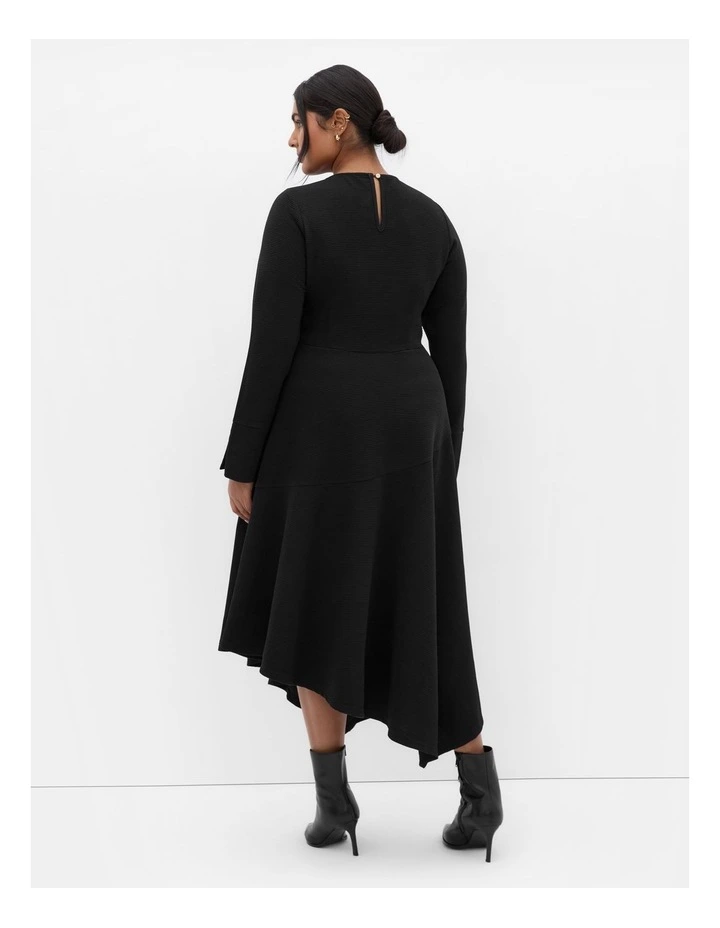 Pia Knit Midi Dress in Black image 2