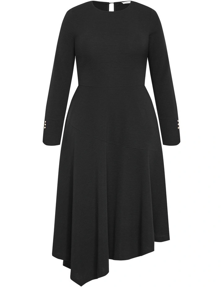 Pia Knit Midi Dress in Black image 3