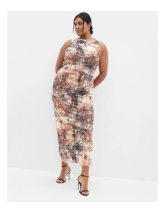 Western Print Maxi Dress in Urban Oasis