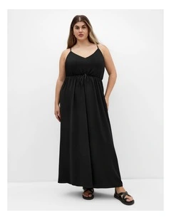 Divine Overlay Maxi Dress in Black