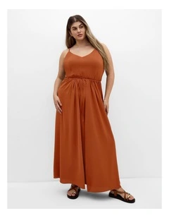 Divine Overlay Maxi Dress in Burnt Spice