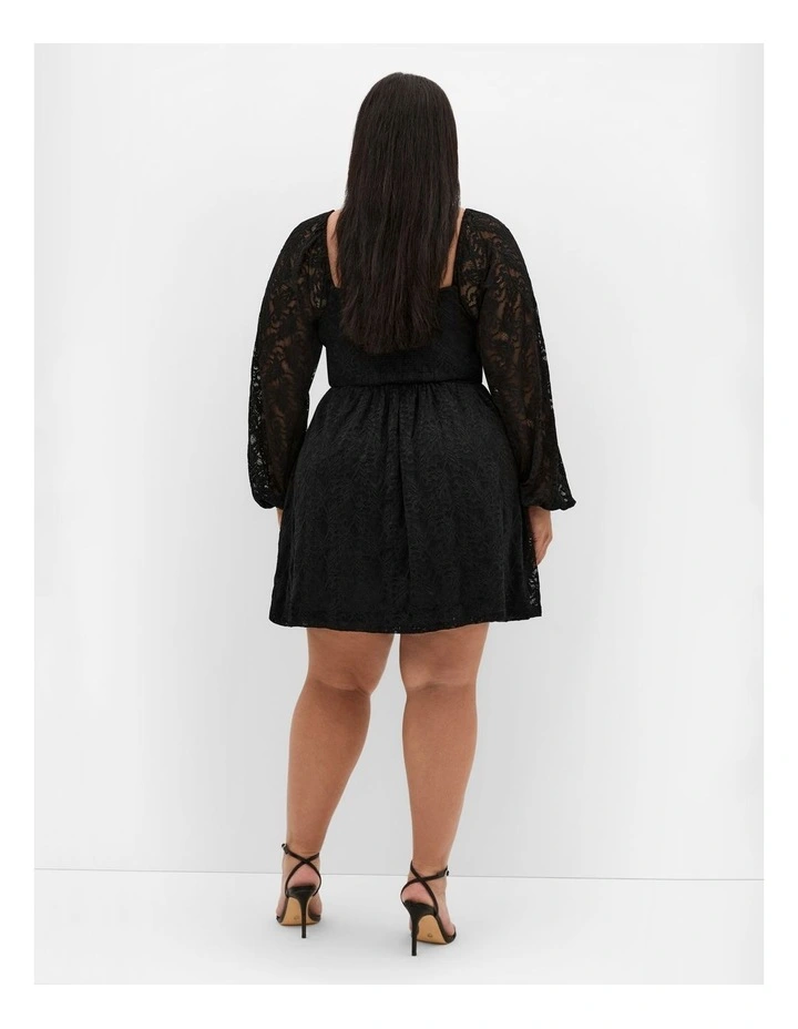 Letitia Lace Mini Dress in Black image 2