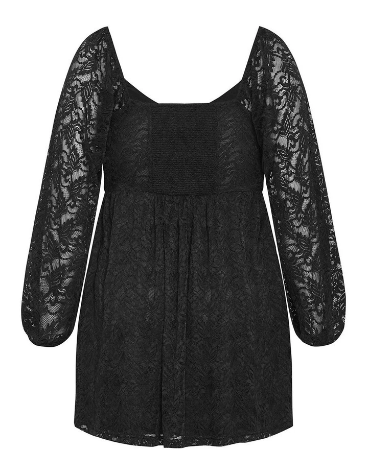 Letitia Lace Mini Dress in Black image 4
