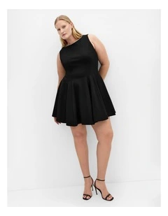 Mary Skater Mini Dress in Black