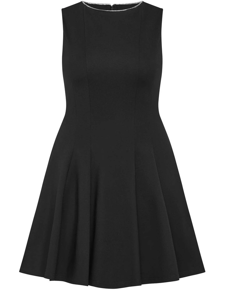Mary Skater Mini Dress in Black image 3