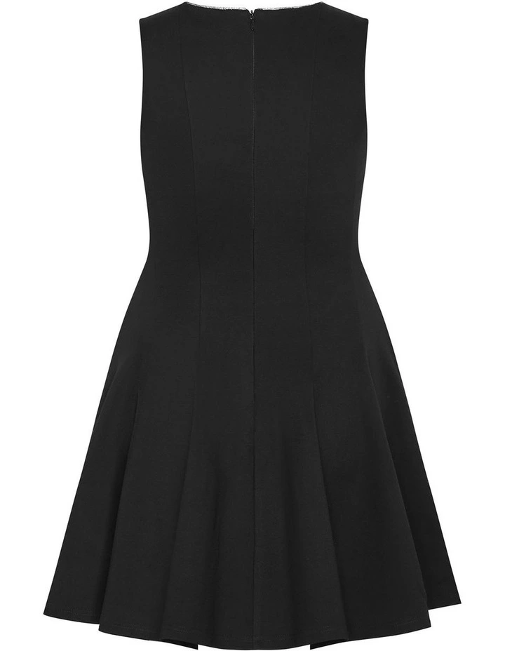 Mary Skater Mini Dress in Black image 4