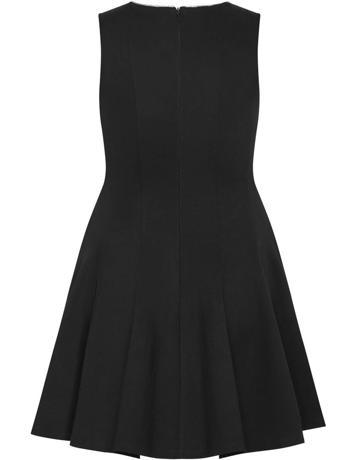 Mary Skater Mini Dress in Black image 5