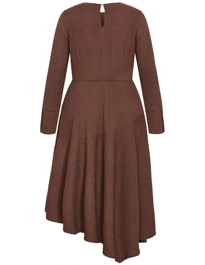 Zayna Asymmetrical Maxi Dress in Chocolate image 4