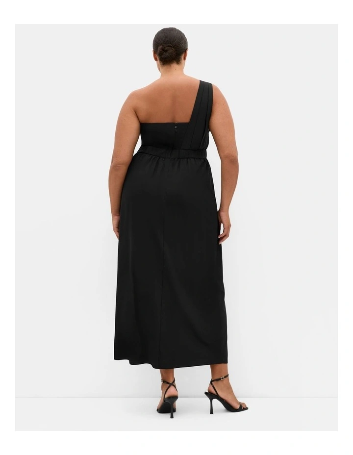 Allure One Shoulder Maxi Dress in Black image 2