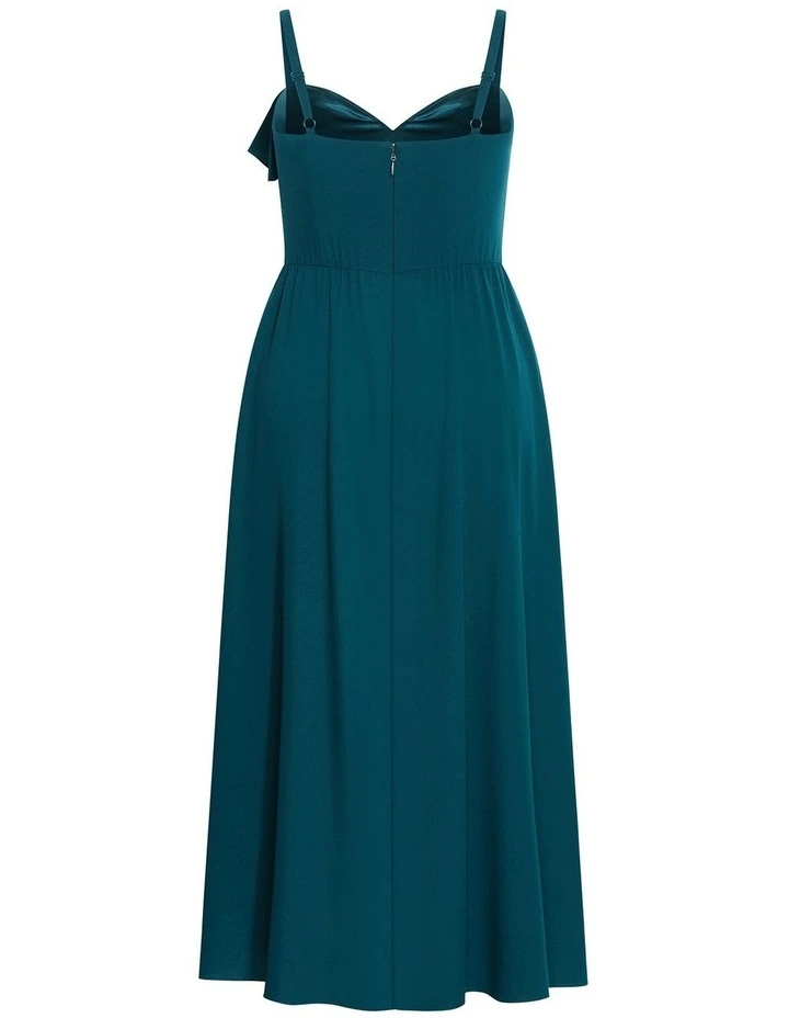 Catalina Ruffle Maxi Dress in Emerald image 4