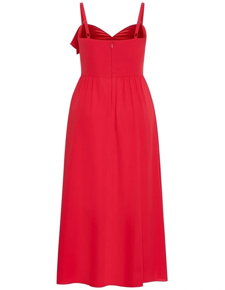 Catalina Ruffle Maxi Dress in Red image 4