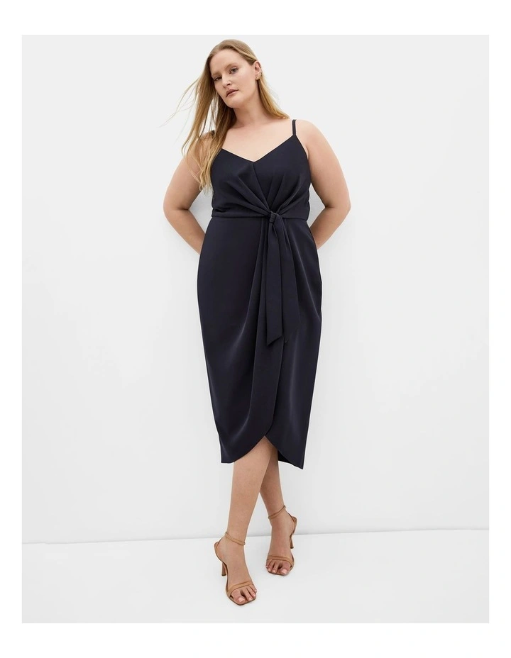 Love Affair Midi Dress in Dark Navy image 1