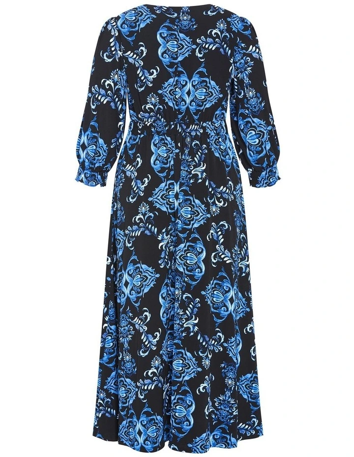 Jolene Willow Print Maxi Dress in Navy image 4