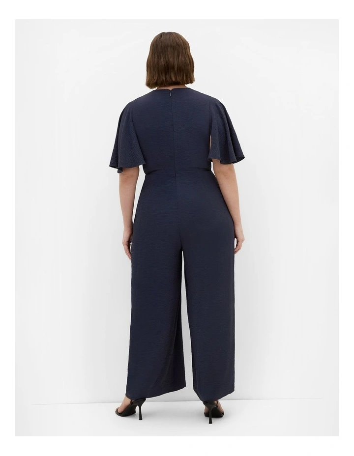 Braelynn V Neck Jumpsuit in Navy image 2