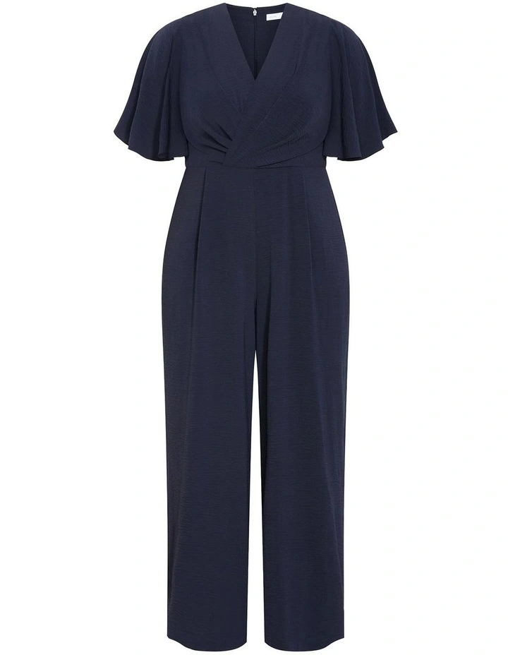 Braelynn V Neck Jumpsuit in Navy image 3