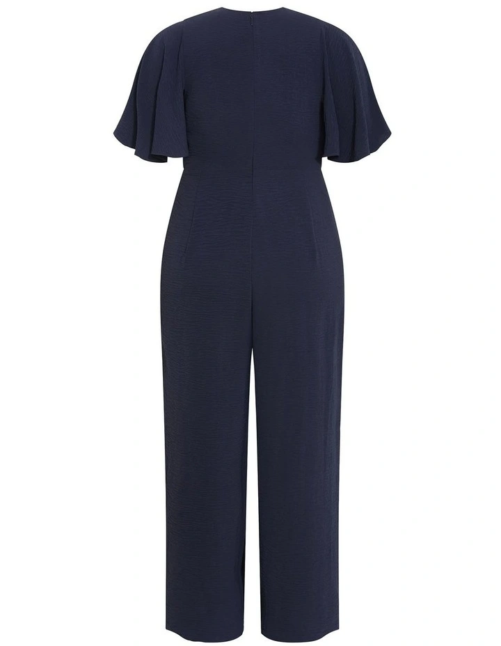 Braelynn V Neck Jumpsuit in Navy image 4