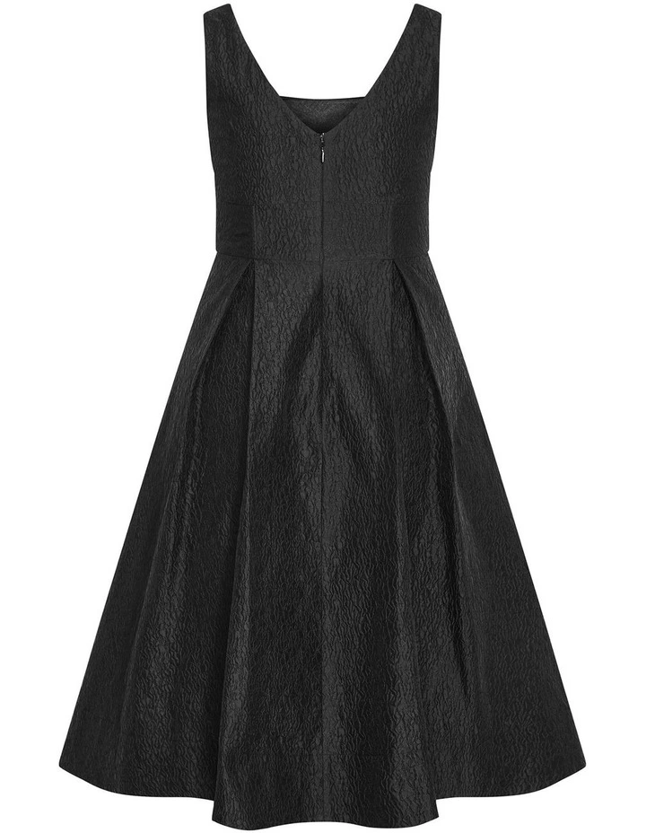 Estella Floral Midi Dress in Black image 4